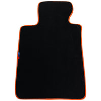 Black Mats For BMW G60 (2023-2026) Sedan | Orange Trim - AutoWin