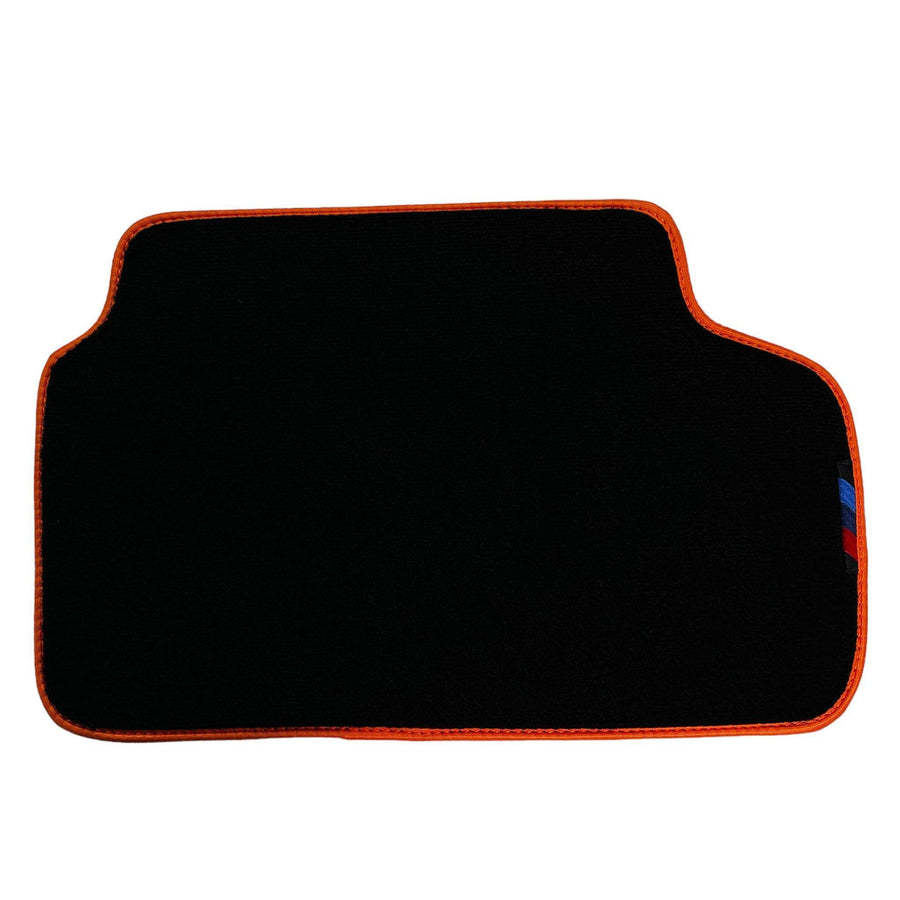 Black Mats For BMW Gran Tourer F46 (2015-2022) 5 Seats | Orange Trim - AutoWin