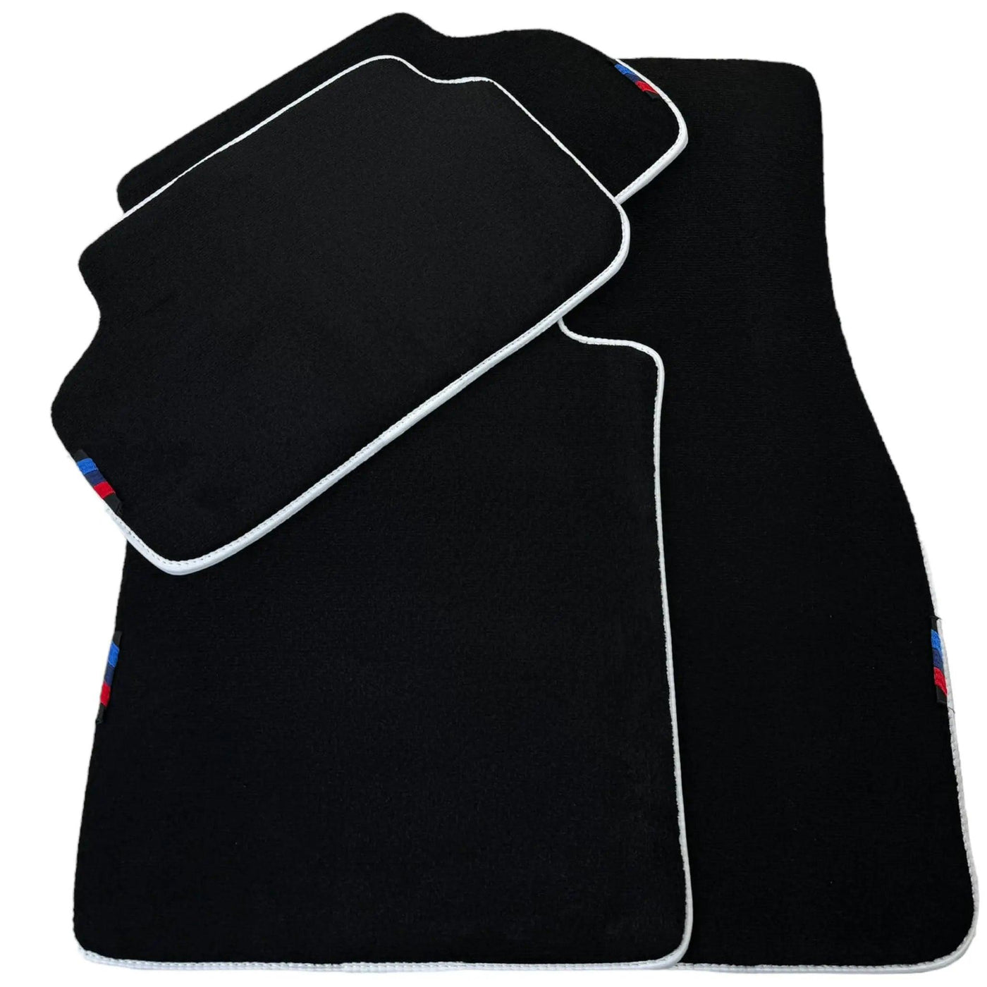 Black Mats For BMW Gran Tourer F46 (2015-2022) 7 Seats | White Trim - AutoWin