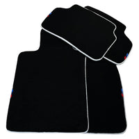 Black Mats For BMW Gran Tourer F46 (2015-2022) 7 Seats | White Trim - AutoWin