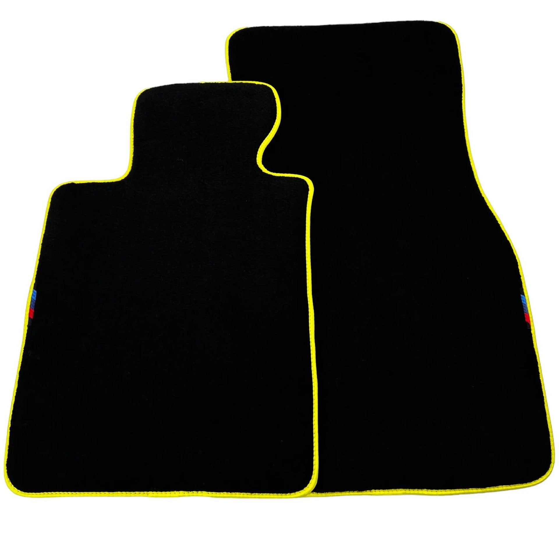 Black Mats For BMW 8 Series E31 2-door Coupe | Yellow Trim - AutoWin