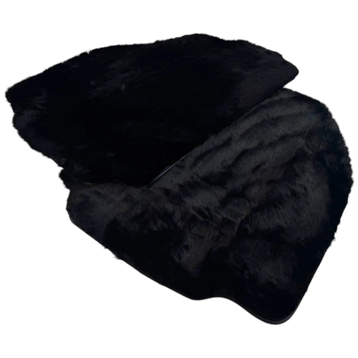 Black Sheepskin Floor Mats for Ferrari 488 Spider (2016-2022)
