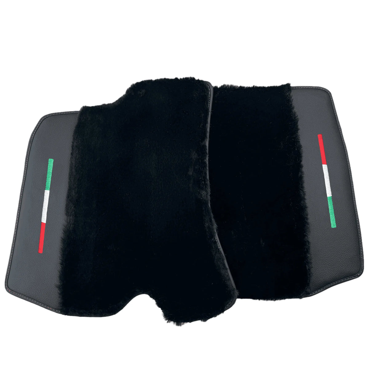 Black Sheepskin Floor Mats for Ferrari Portofino M (2018-2023) with Leather | Various Trim Colors