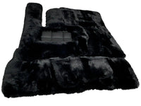 Black Sheepskin Floor Mats For Mercedes-Benz G Class W461 (1979-2008) ER56 Design - AutoWin
