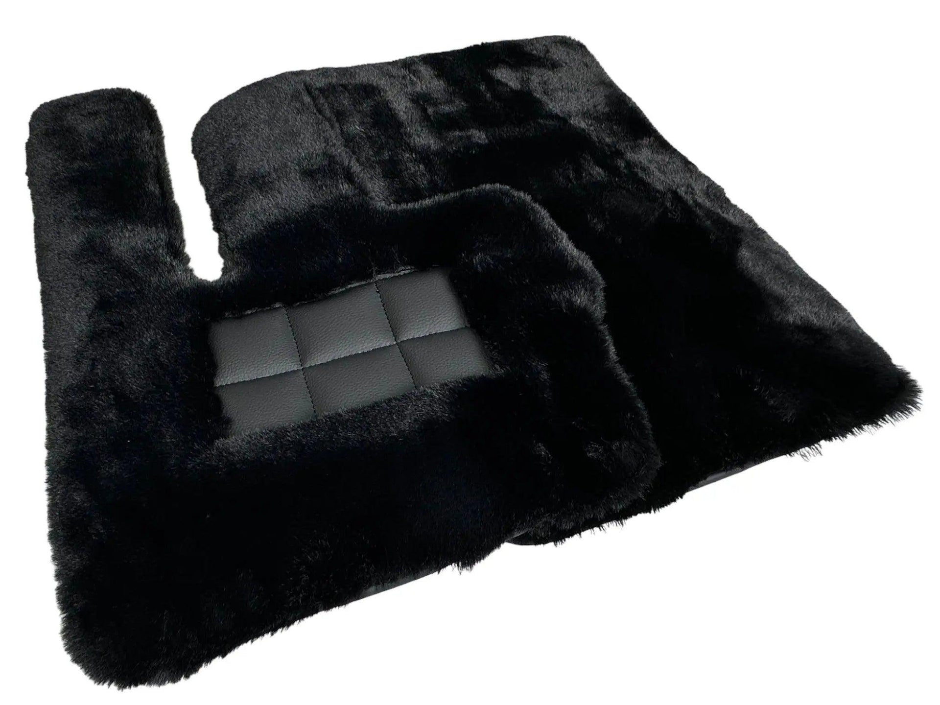 Black Sheepskin Floor Mats For Mercedes-Benz G Class W461 (1979-2008) ER56 Design - AutoWin