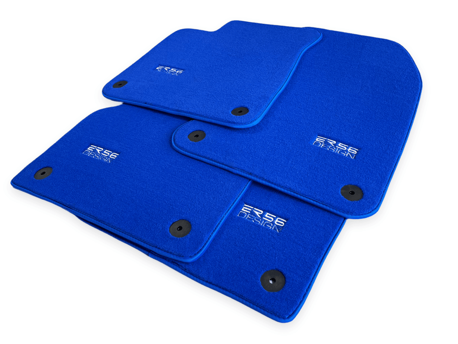 Blue Floor Mats for A7 - C8 (2018-2023) | ER56 Design - AutoWin