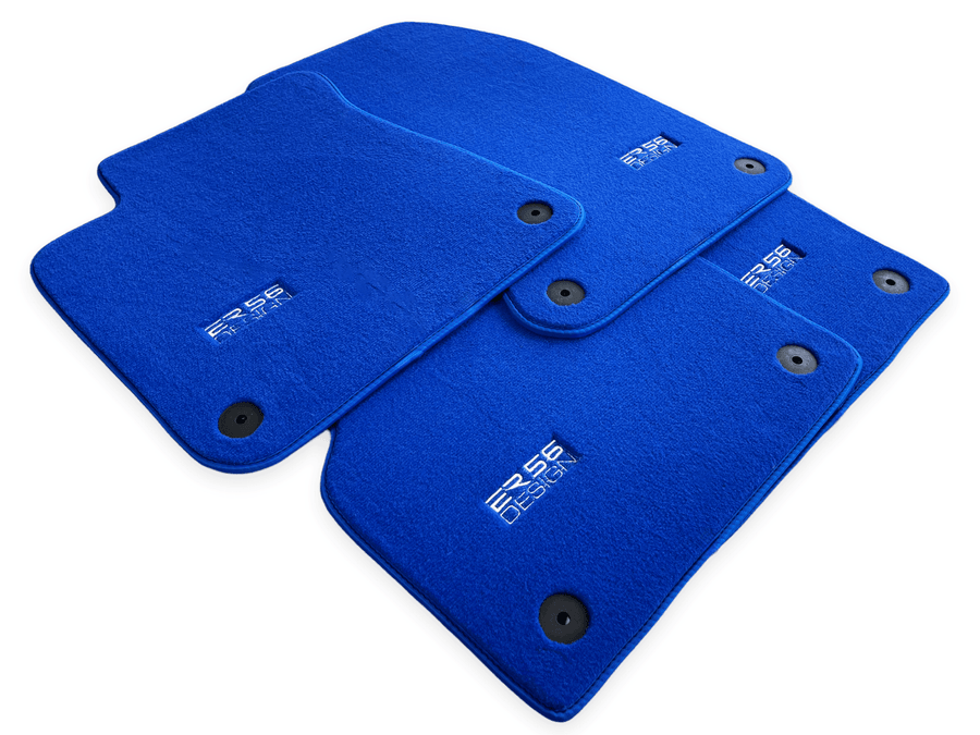 Blue Floor Mats for A7 - C8 (2018-2023) | ER56 Design - AutoWin