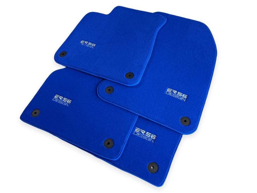 Blue Floor Mats for A7 - C8 (2018-2023) | ER56 Design - AutoWin