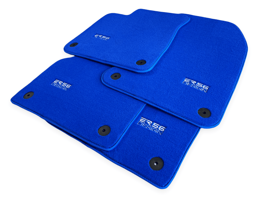 Blue Floor Mats for Audi A3 - 5-door Sedan (MHEV) Mild Hybrid Electric Vehicle (2021 - 2024) | ER56 Design - AutoWin