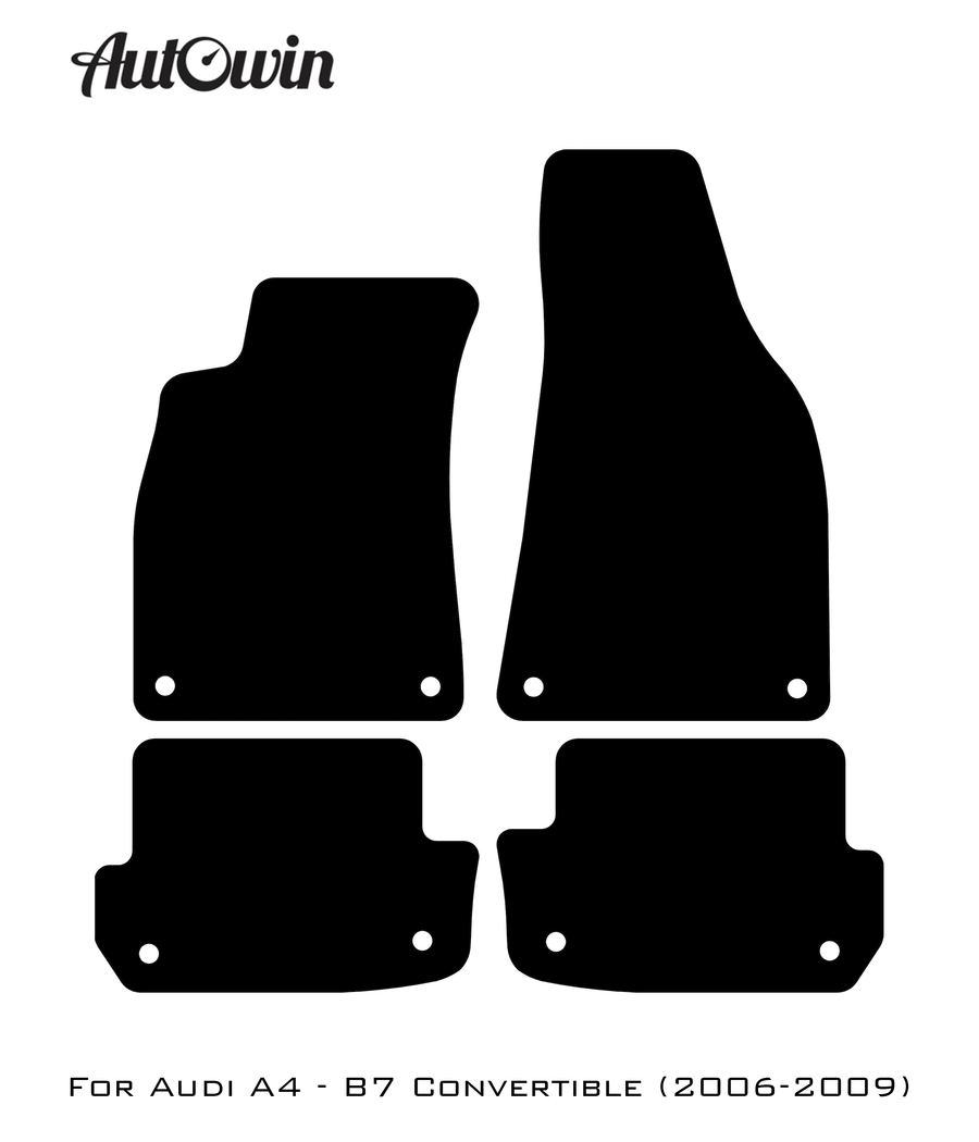 Blue Floor Mats for Audi A4 - B7 Convertible (2006-2009) | ER56 Design - AutoWin