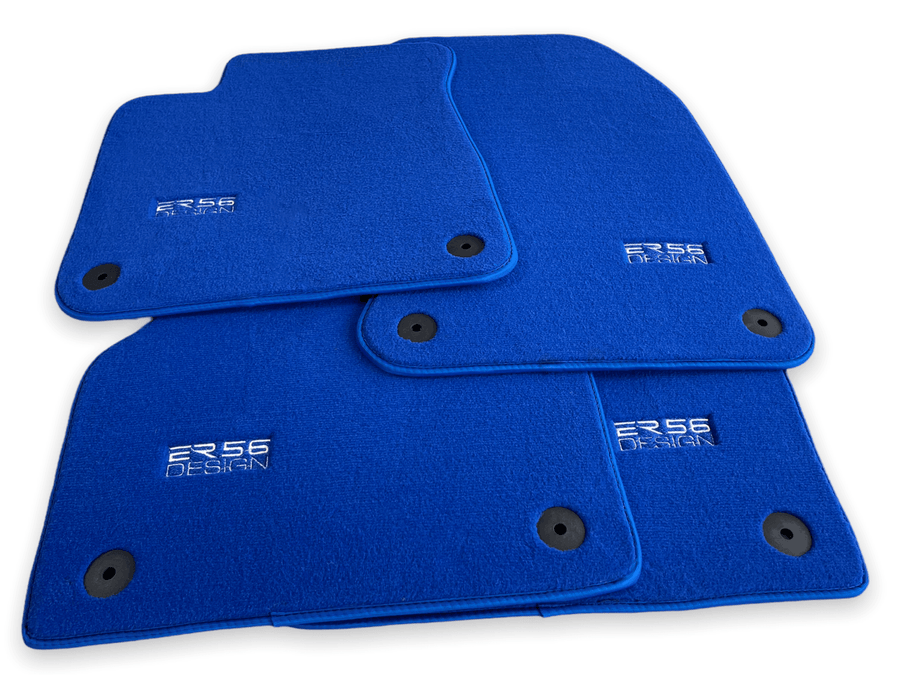 Blue Floor Mats for Audi A4 - B8 Sedan (2008-2015) | ER56 Design - AutoWin