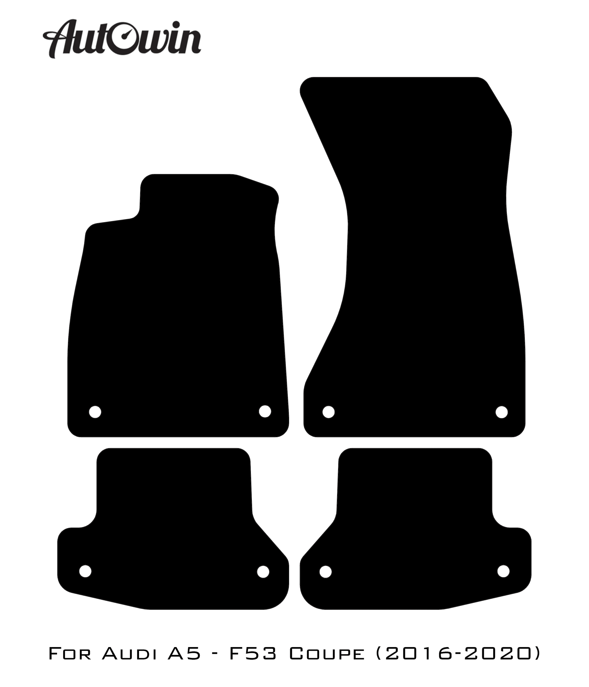 Blue Floor Mats for Audi A5 - F53 Coupe (2016-2020) | ER56 Design - AutoWin