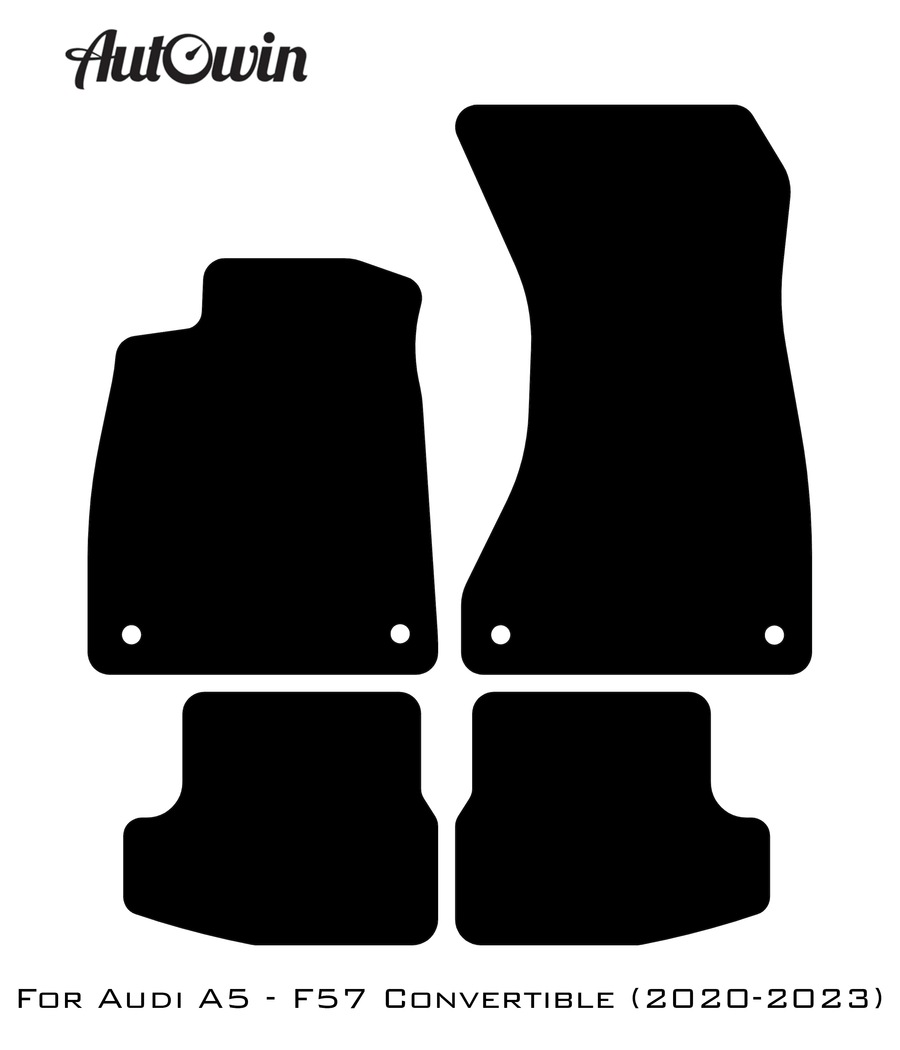 Blue Floor Mats for Audi A5 - F57 Convertible (2020-2023) | ER56 Design - AutoWin