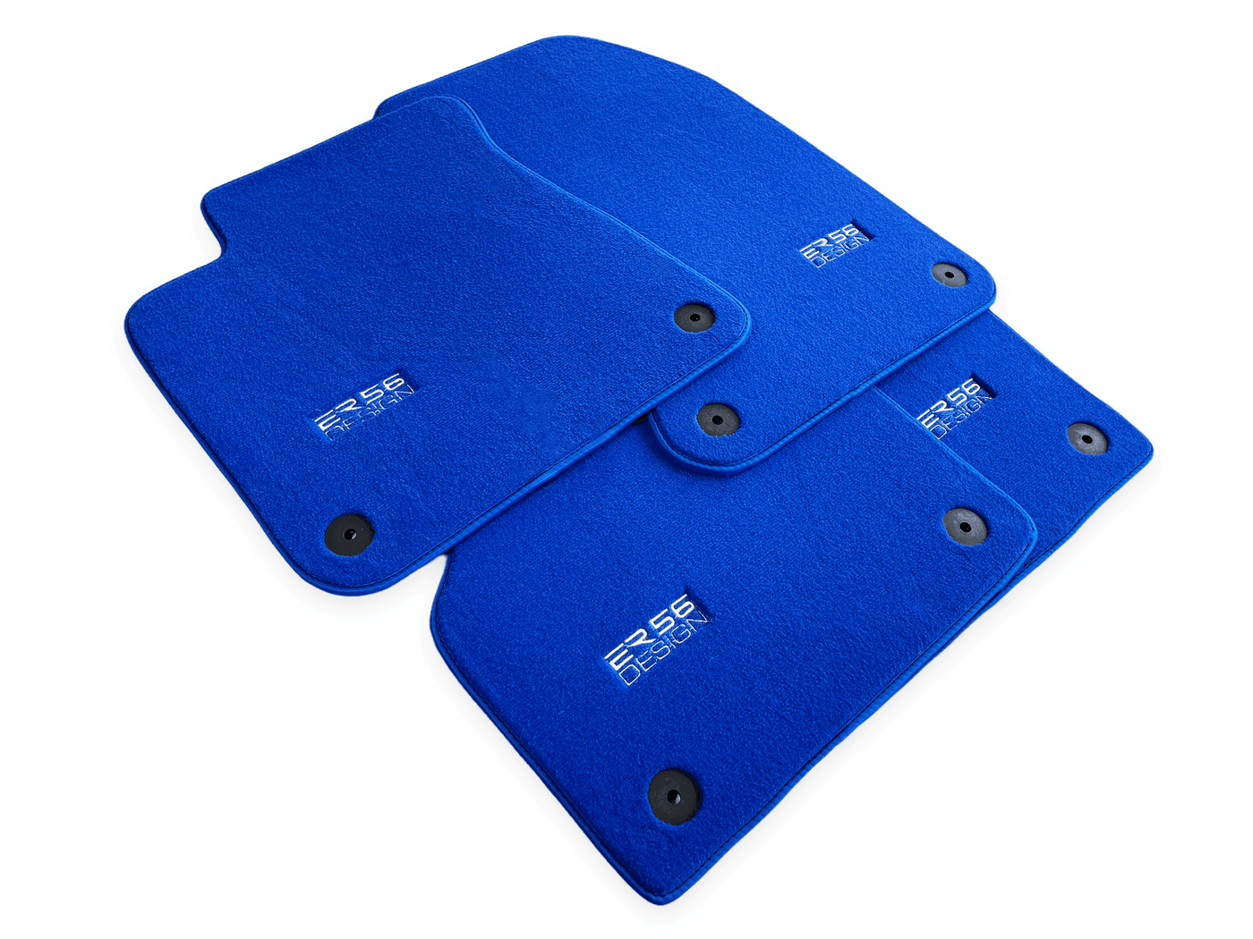 Blue Floor Mats for Audi A6 - C6 Allroad Quattro Facelift (2008-2011) | ER56 Design - AutoWin