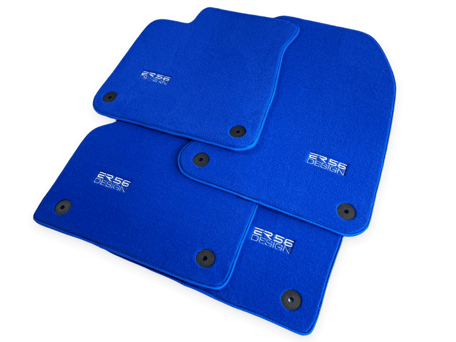 Blue Floor Mats for Audi A6 - C6 Avant (2004-2008) | ER56 Design - AutoWin