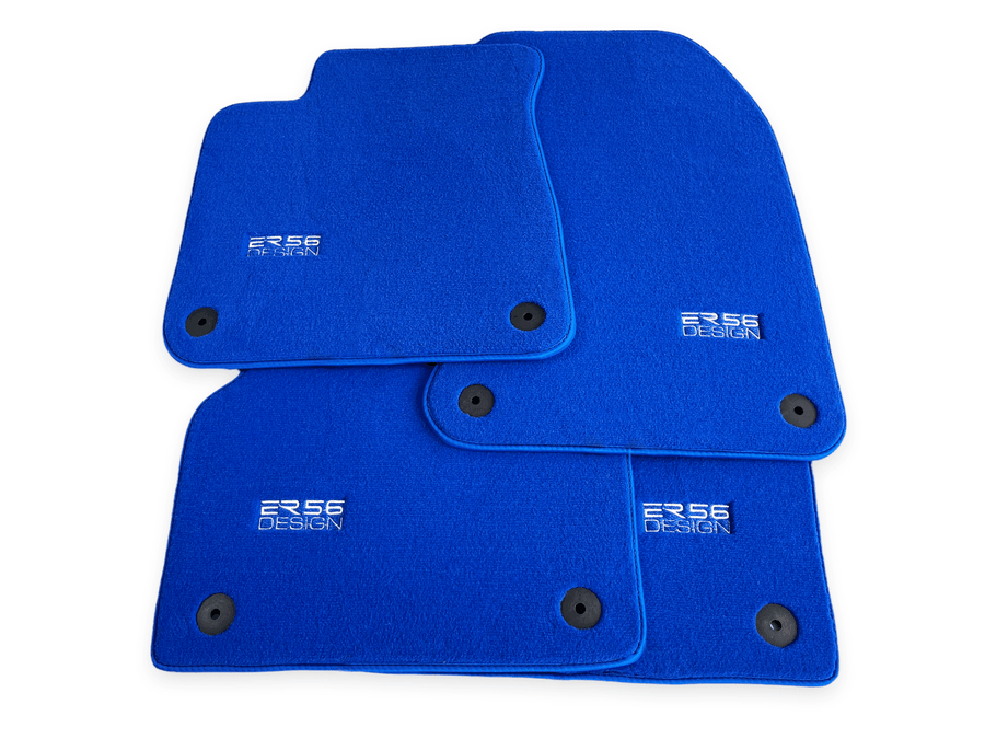 Blue Floor Mats for Audi A6 - C6 Avant (2004-2008) | ER56 Design - AutoWin