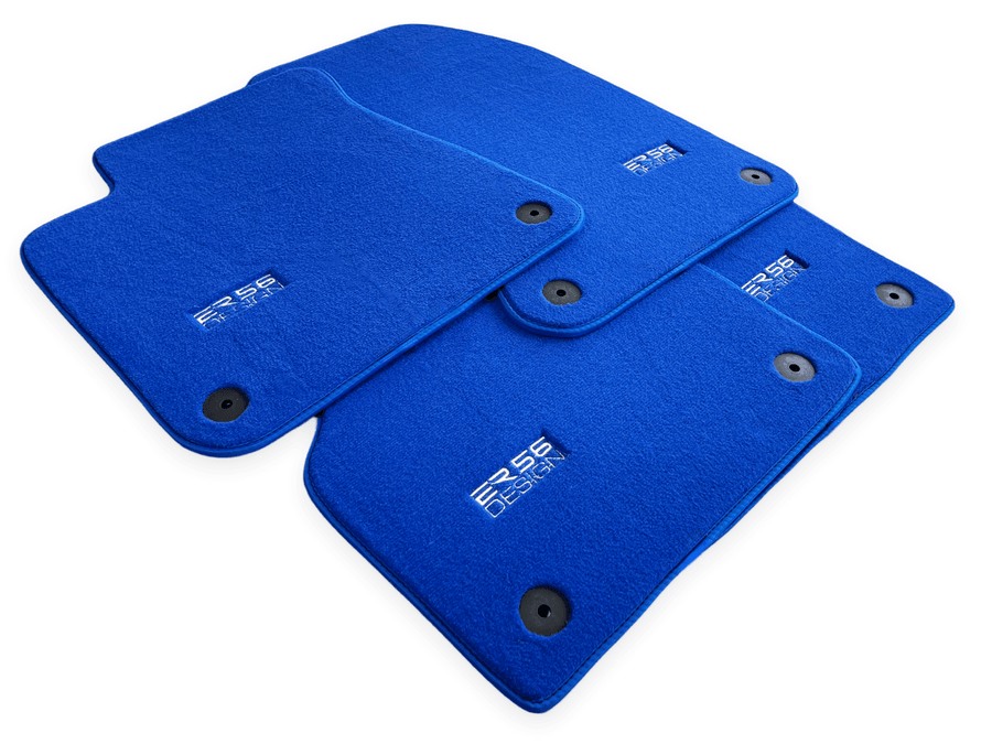 Blue Floor Mats for Audi A6 - C6 Avant (2004-2008) | ER56 Design - AutoWin