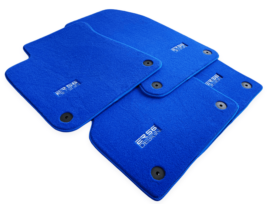 Blue Floor Mats for Audi A6 - C6 Avant (2004-2008) | ER56 Design - AutoWin