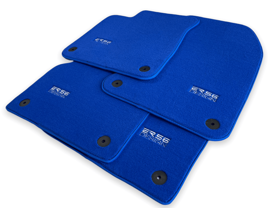 Blue Floor Mats for Audi A6 - C6 Avant (2004-2008) | ER56 Design - AutoWin