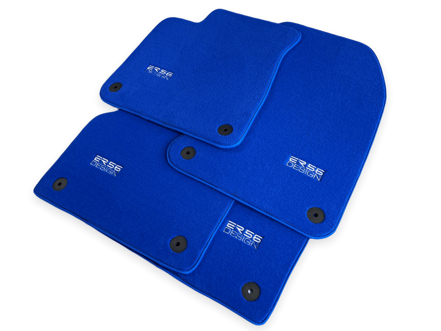 Blue Floor Mats for Audi A6 - C6 Avant (2004-2008) | ER56 Design - AutoWin