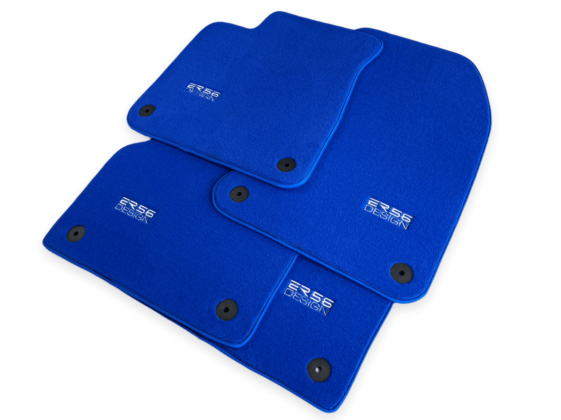 Blue Floor Mats for Audi A6 - C6 Sedan Long (2004-2008) | ER56 Design - AutoWin