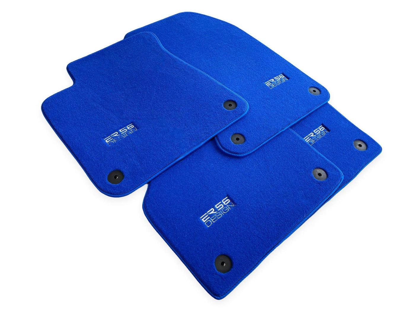 Blue Floor Mats for Audi Q7 4M (2015-2019) | ER56 Design - AutoWin