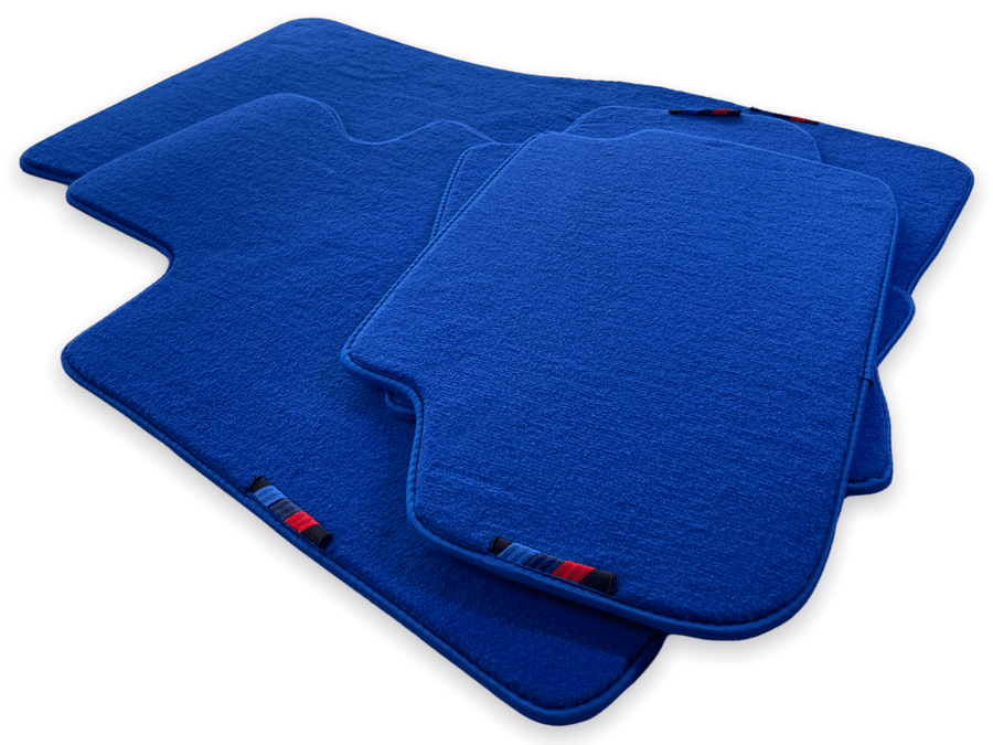 Blue Floor Mats For BMW G60 (2023-2026) Sedan With M Package - AutoWin
