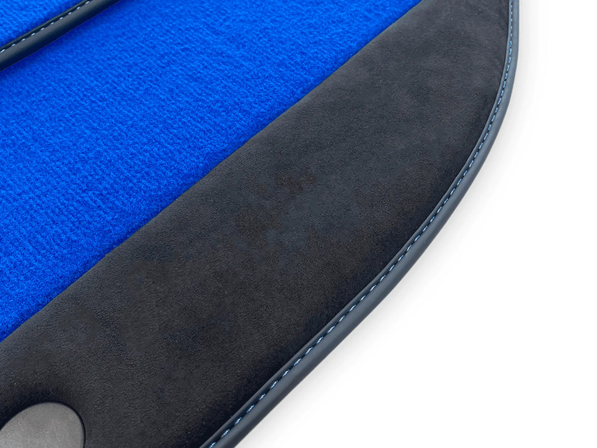 Blue Floor Mats For Ferrari 458 Italia 2009-2015 With Alcantara Leather - AutoWin