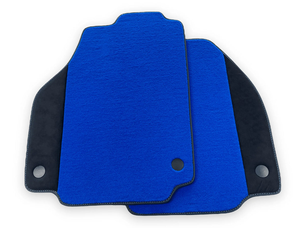 Blue Floor Mats For Ferrari 458 Italia 2009-2015 With Alcantara Leather - AutoWin
