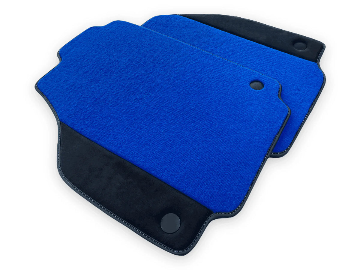 Blue Floor Mats For Ferrari 458 Spider 2012-2015 Alcantara Leather