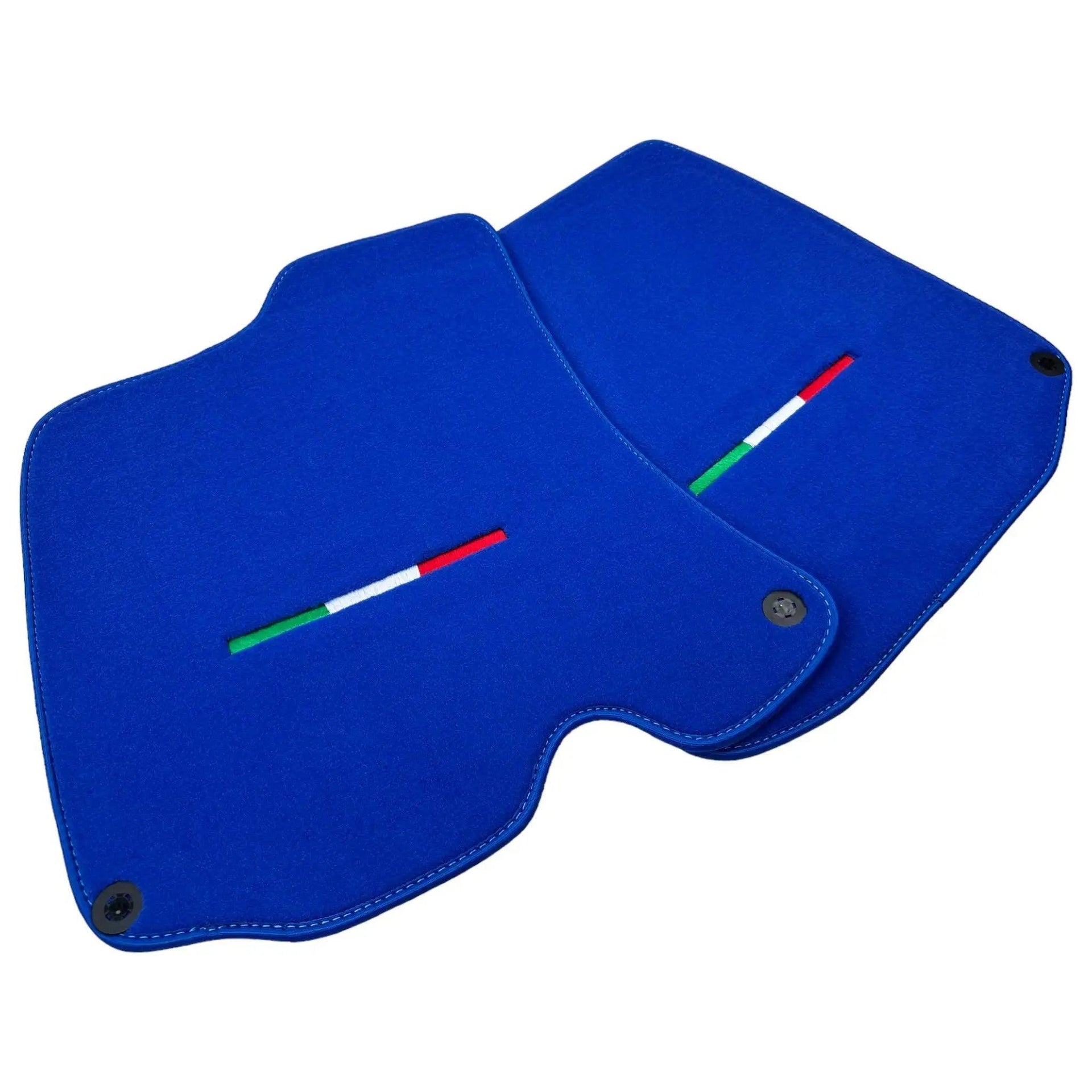 Blue Floor Mats For Ferrari Roma (2021-2024) Italian Edition - AutoWin
