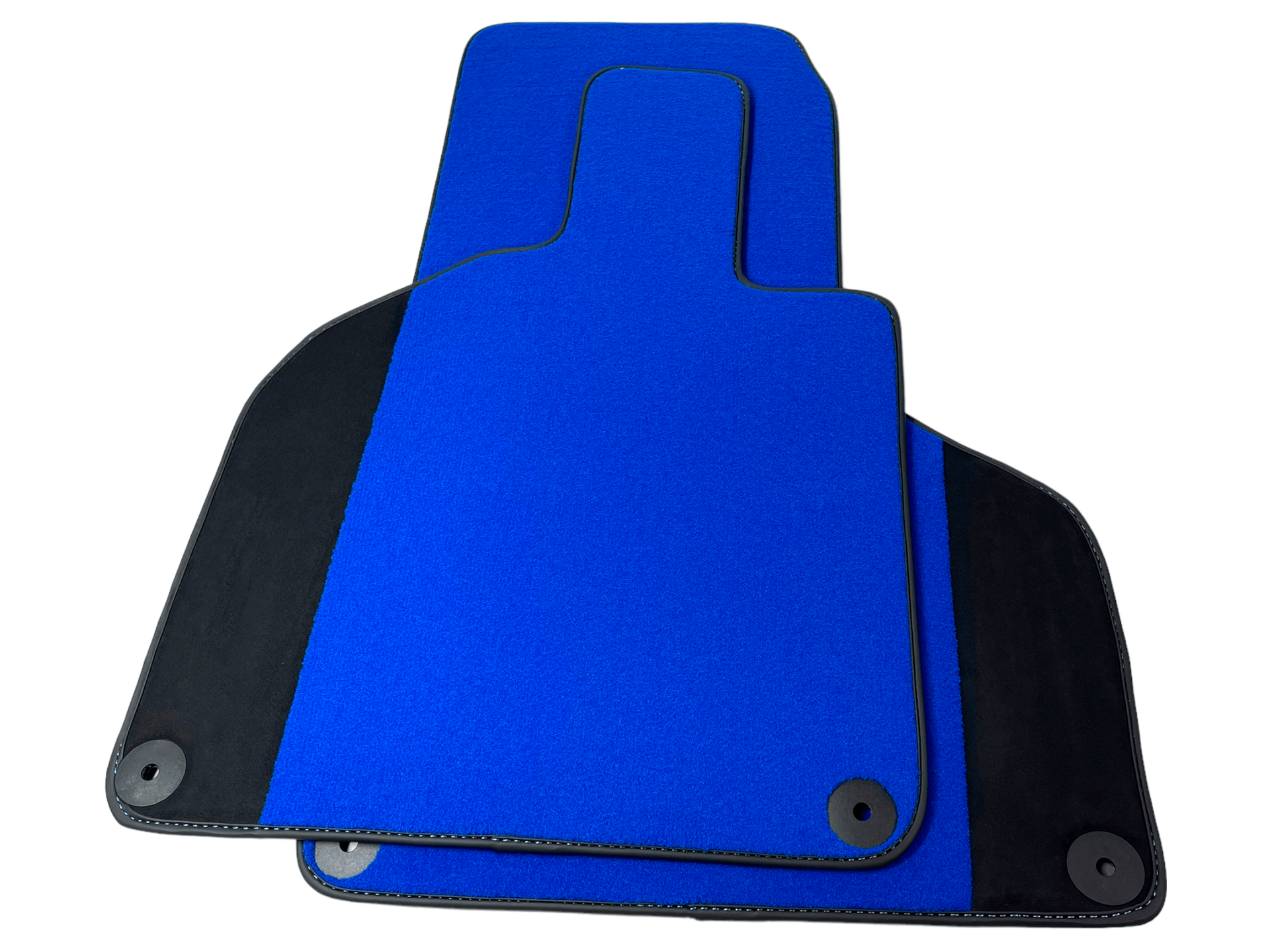 Custom Blue Floor Mats for Lamborghini Huracan with Alcantara Leather