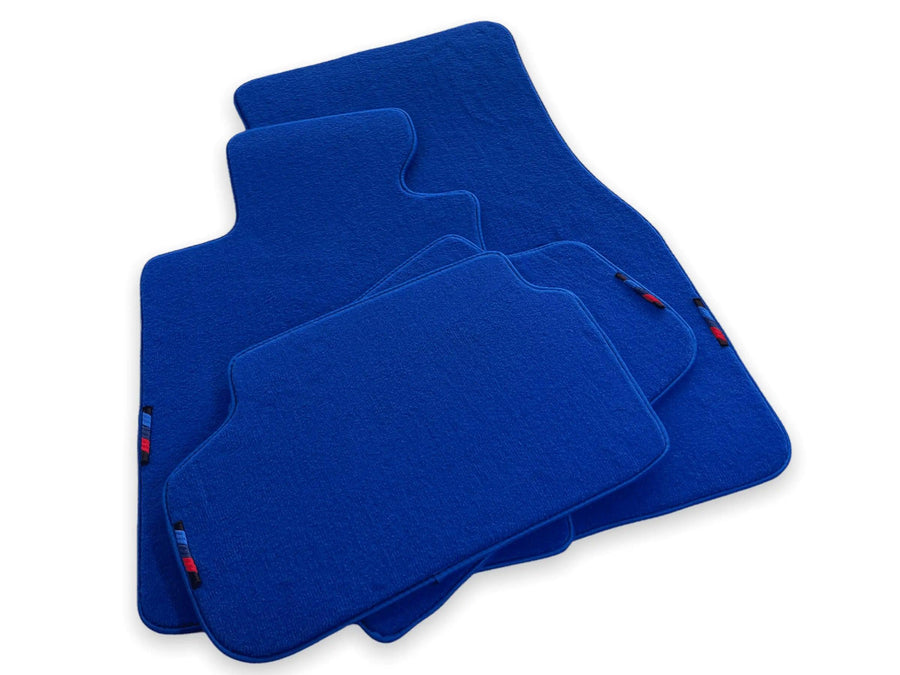 Blue Mats For BMW 5 Series E34 Sedan With M Package - AutoWin