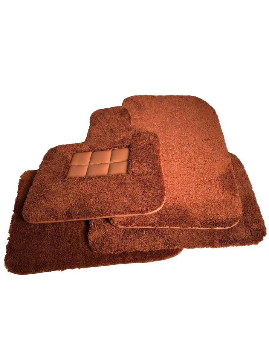 Brown Sheepskin Floor Mats For Bentley Bentayga (2015-2023) Er56 Design Brand - AutoWin