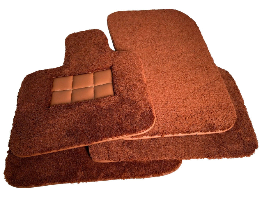 Brown Sheepskin Floor Mats For Bentley Flying Spur (2005-2013) Er56 Design Brand - AutoWin