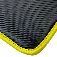 Carbon Fiber Floor Mats for Ferrari 812 GTS (2019-2023) | Yellow Trim