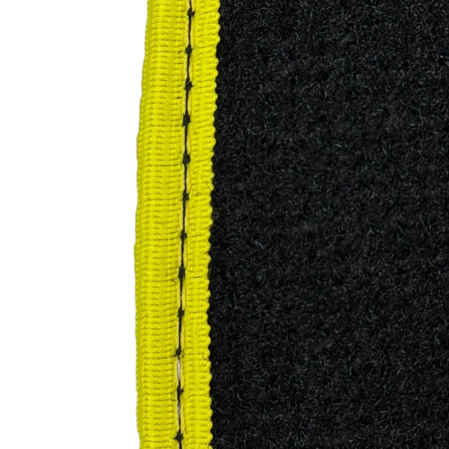 Carbon Fiber Floor Mats for Ferrari F12 Berlinetta (2012-2022) | Yellow Trim - AutoWin