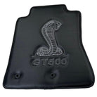 Carbon Fiber Floor Mats for Ford Mustang GT500 Shelby (2015-2021) with Cobra Sewing - AutoWin