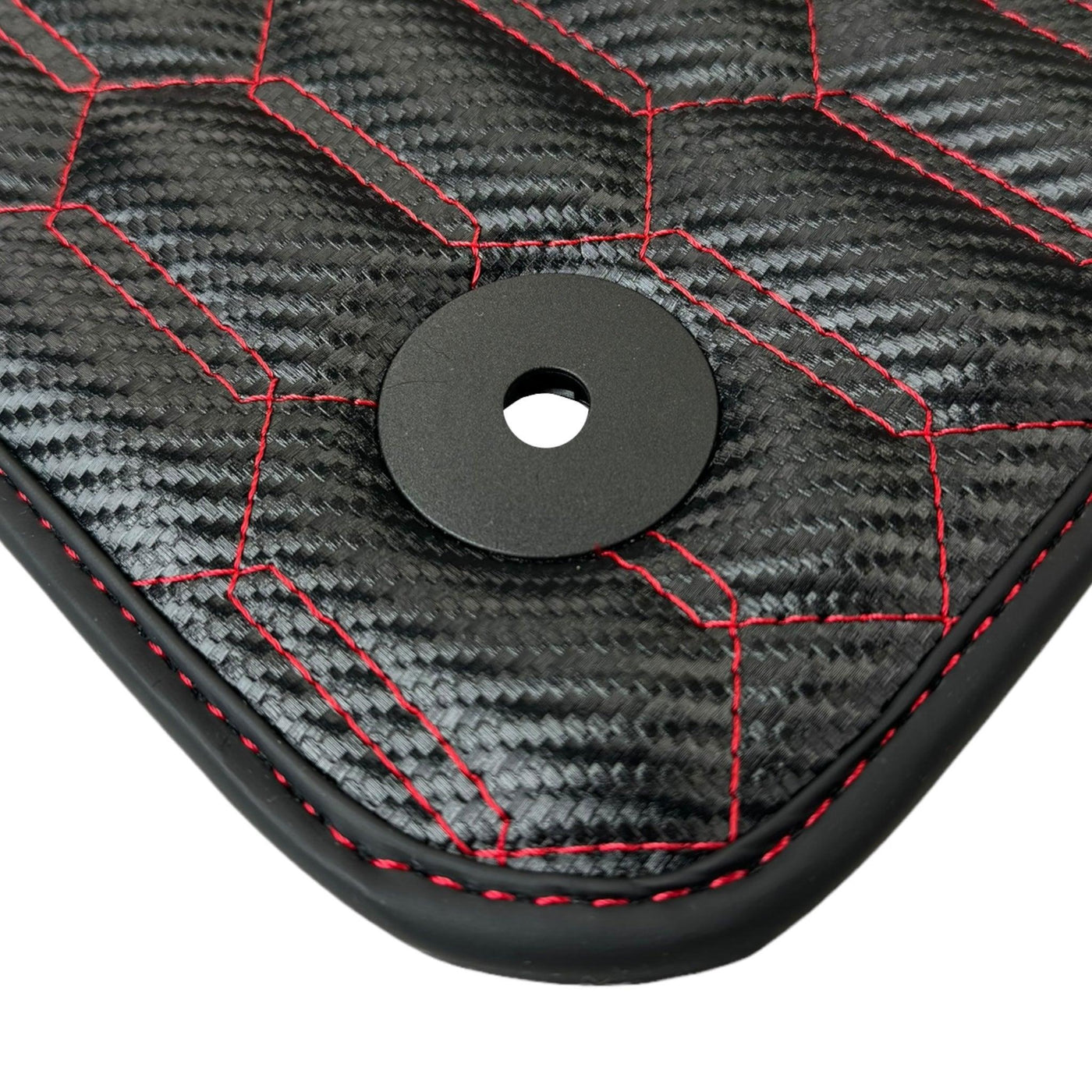 Carbon Fiber Floor Mats for Lamborghini Urus with Red Stitching - AutoWin