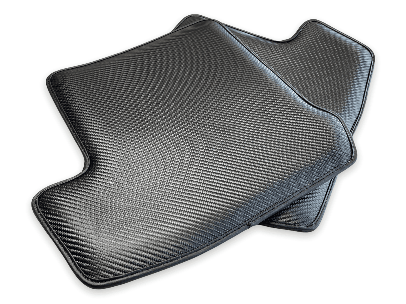Carbon Fiber Floor Mats for Porsche Panamera (2017-2023) Green Sewing - AutoWin