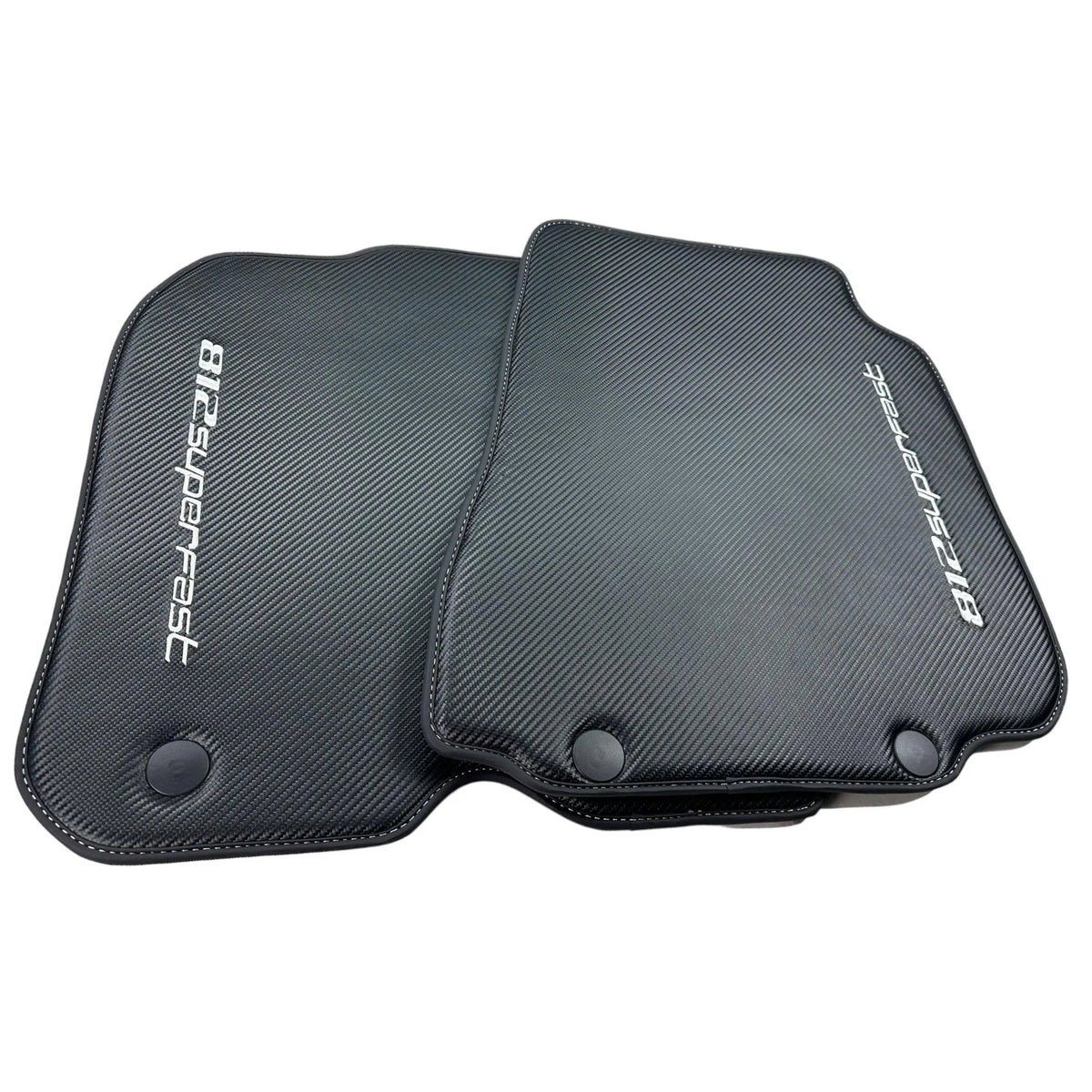 Carbon Fiber Leather Floor Mats For Ferrari 812 Superfast - AutoWin