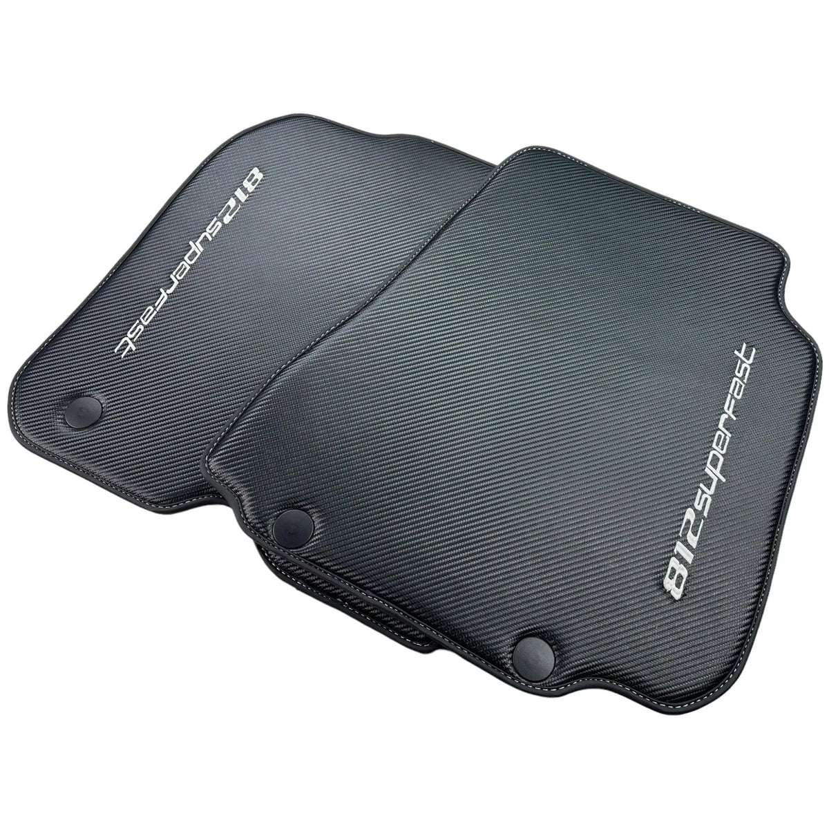 Carbon Fiber Leather Floor Mats For Ferrari 812 Superfast - AutoWin
