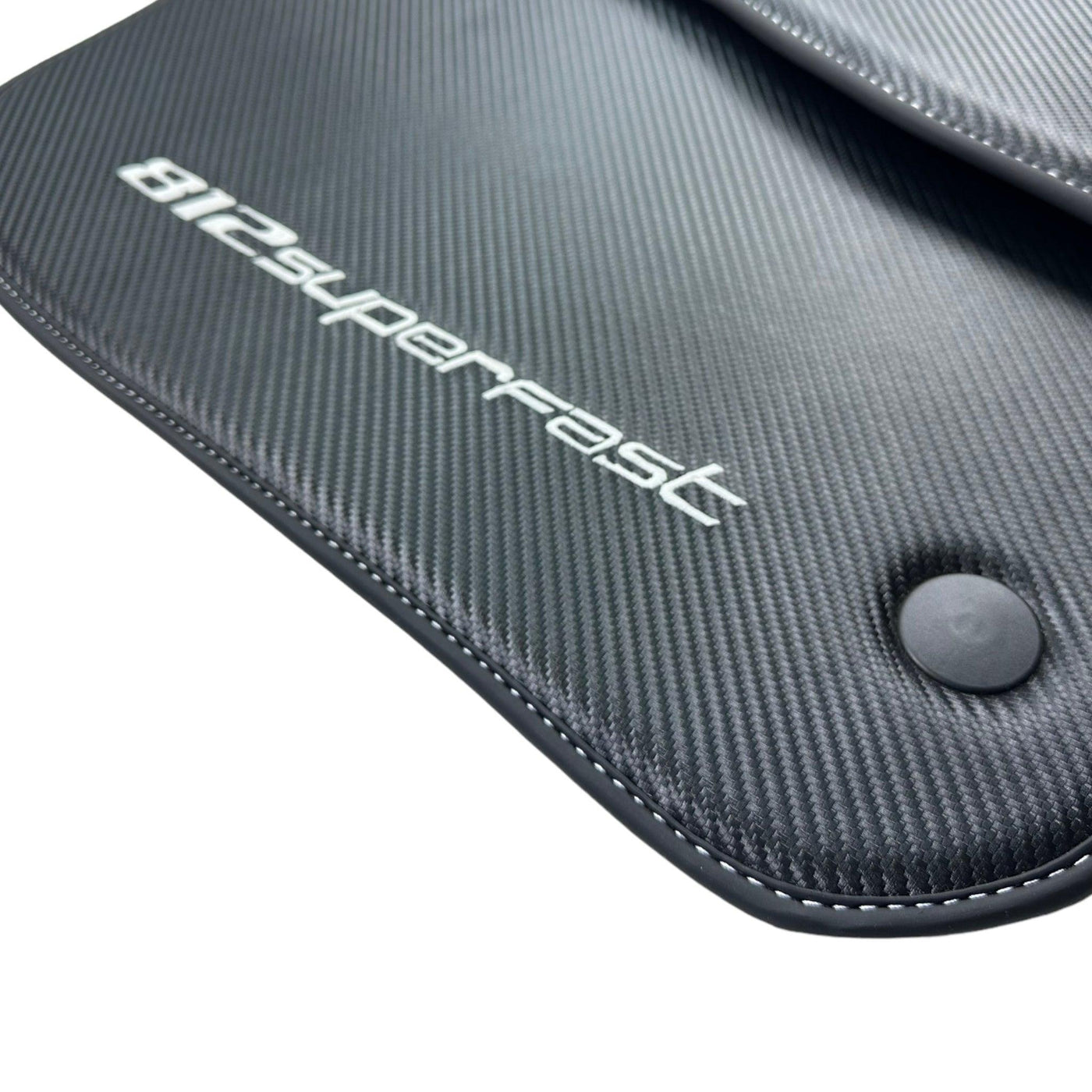 Carbon Fiber Leather Floor Mats For Ferrari 812 Superfast - AutoWin