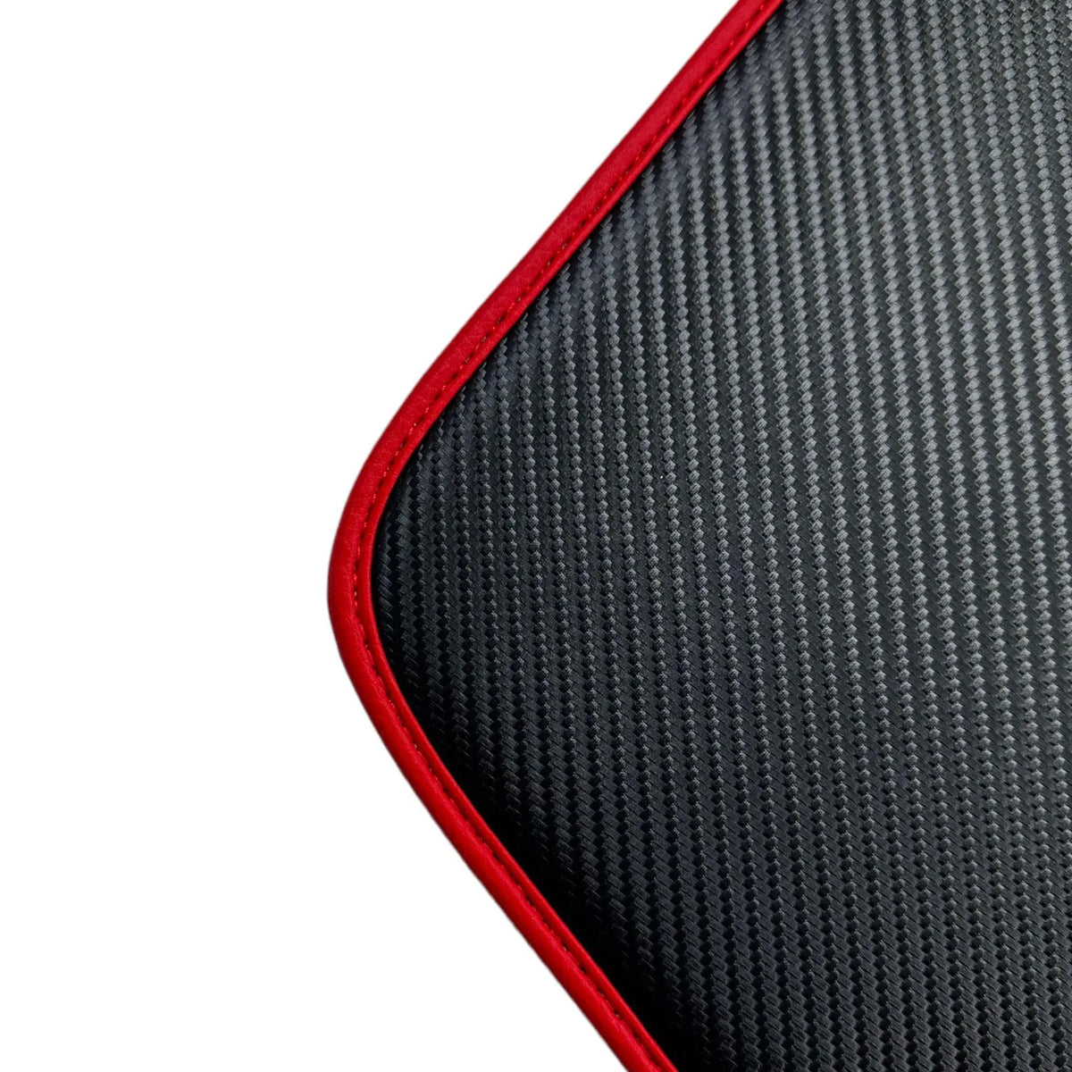 Carbon Fiber Leather Floor Mats for Ferrari F12 Berlinetta (2012-2022) | Red Trim