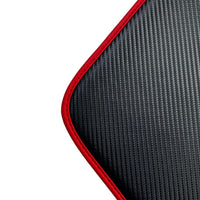 Carbon Fiber Leather Floor Mats for Ferrari F12 Berlinetta (2012-2022) | Red Trim