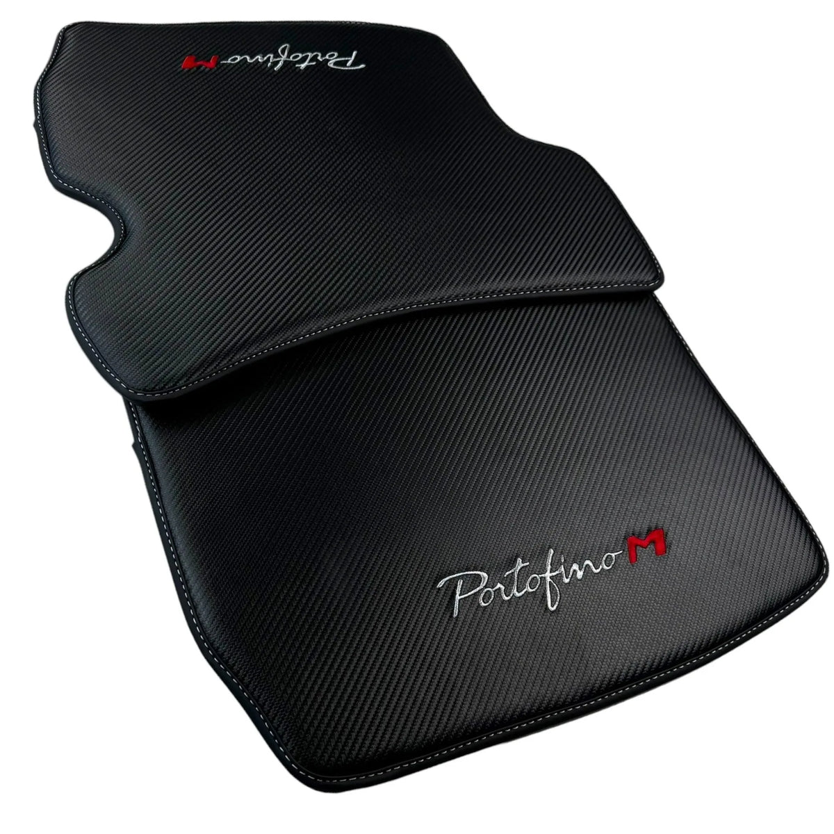 Carbon Fiber Leather Floor Mats for Ferrari Portofino M (2018-2023) - AutoWin