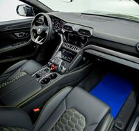 Personalizowane niebieskie dywaniki samochodowe do Lamborghini Urus z karbonowej skóry