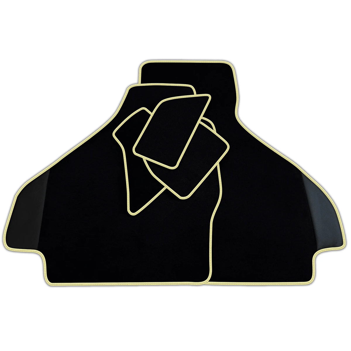 Custom Black Floor Mats for Ferrari 512 TR 1992-1994 with Leather
