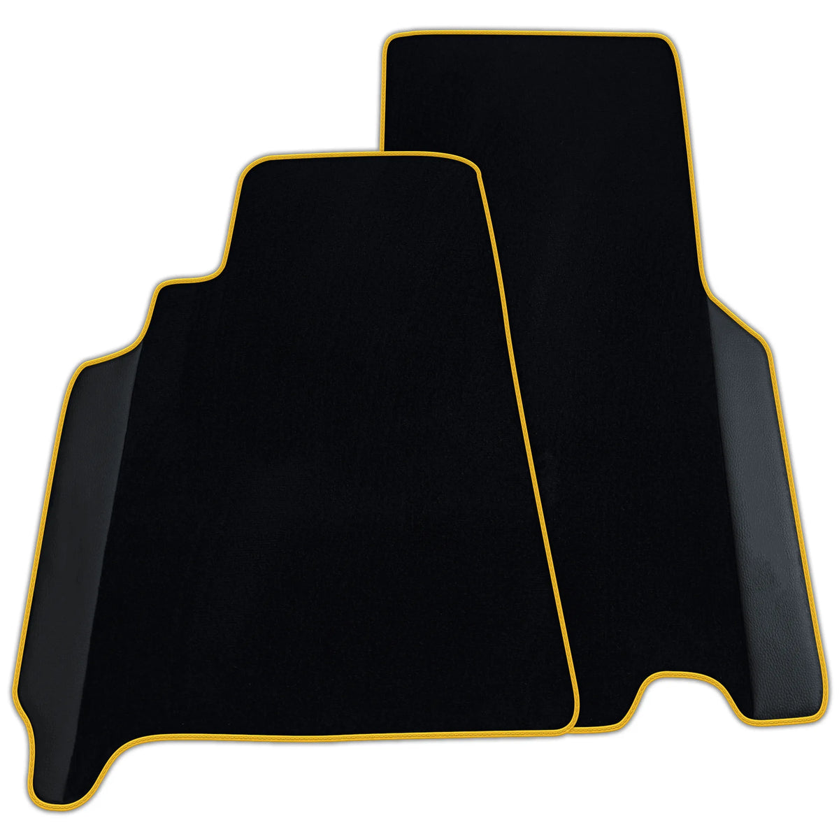 Custom Black Floor Mats for Ferrari 550 Maranello (1996-2002) with Leather
