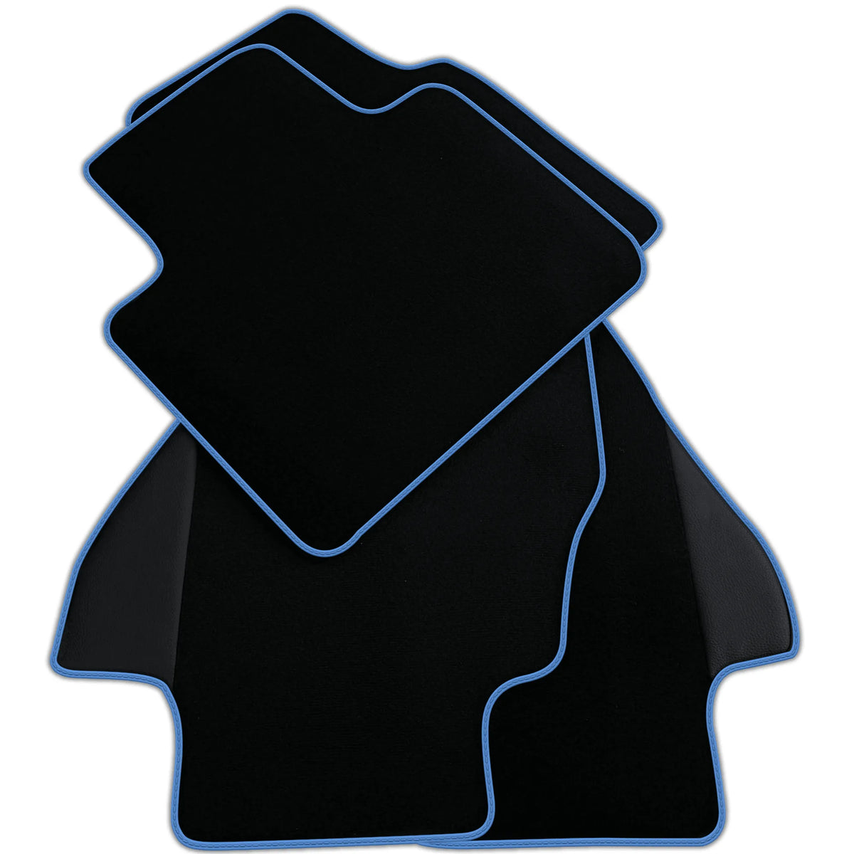 Custom Black Floor Mats for Ferrari Dino 308 GT4 (1973-1979) with Leather
